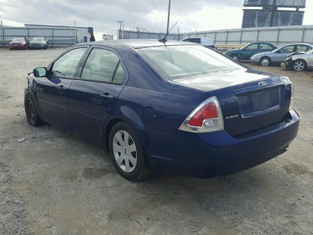 3FAHP06Z87R252535 - 2007 FORD FUSION S BLUE photo 3