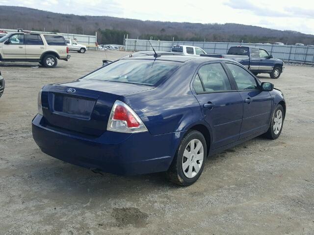 3FAHP06Z87R252535 - 2007 FORD FUSION S BLUE photo 4