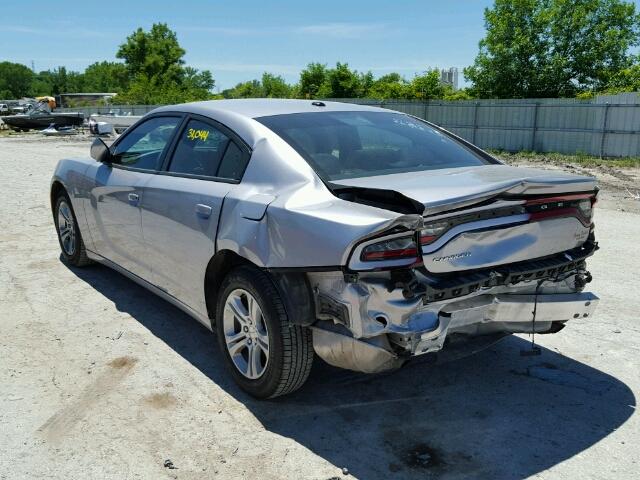 2C3CDXBG1FH771564 - 2015 DODGE CHARGER SILVER photo 3