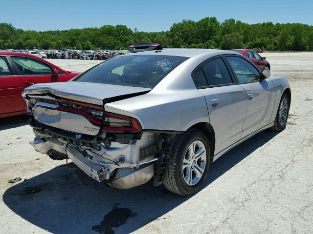 2C3CDXBG1FH771564 - 2015 DODGE CHARGER SILVER photo 4