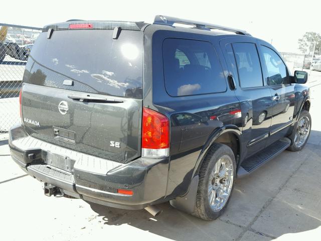 5N1AA08D88N619514 - 2008 NISSAN ARMADA SE GREEN photo 4