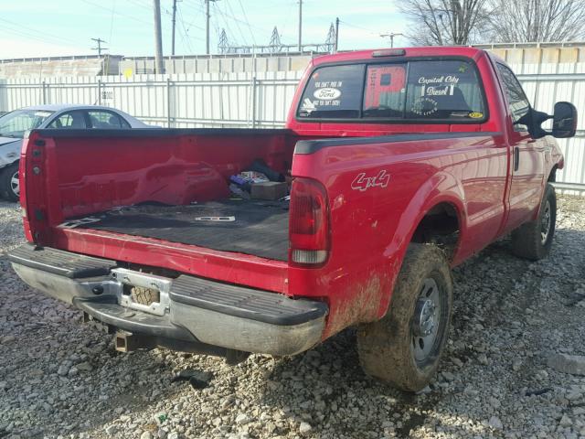 1FTSF21P67EA23164 - 2007 FORD F250 SUPER RED photo 4