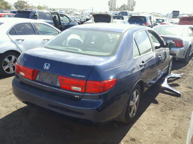 1HGCM56795A042754 - 2005 HONDA ACCORD EX BLUE photo 4