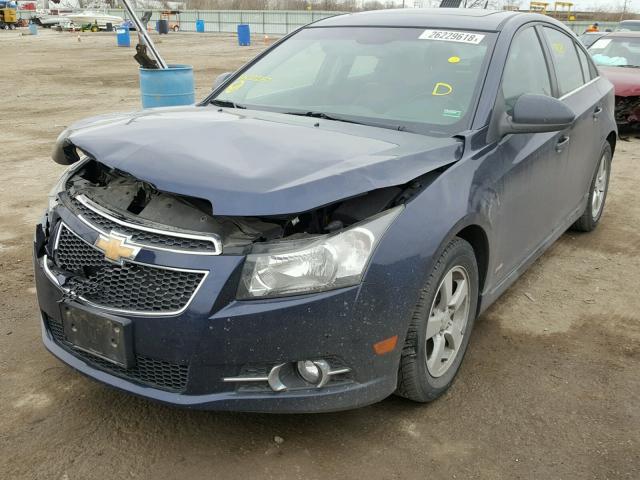 1G1PG5S91B7202187 - 2011 CHEVROLET CRUZE LT BLUE photo 2