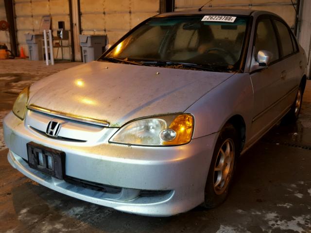 JHMES96693S029603 - 2003 HONDA CIVIC HYBR BLUE photo 2