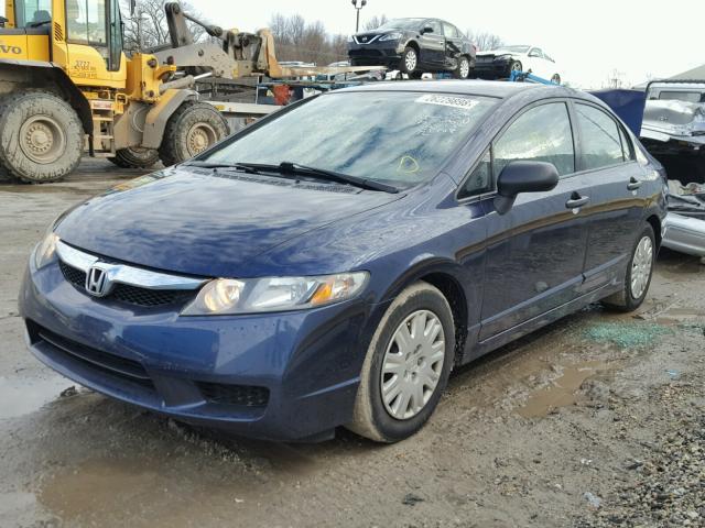 2HGFA16319H513847 - 2009 HONDA CIVIC VP BLUE photo 2