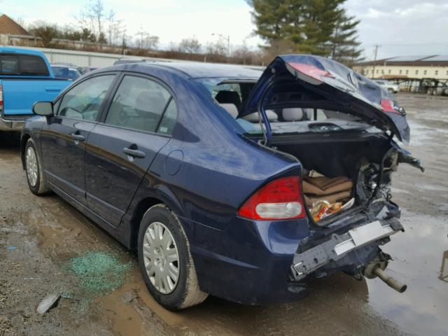 2HGFA16319H513847 - 2009 HONDA CIVIC VP BLUE photo 3