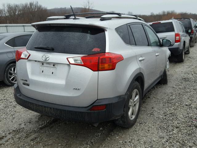 2T3WFREV0EW099231 - 2014 TOYOTA RAV4 XLE SILVER photo 4