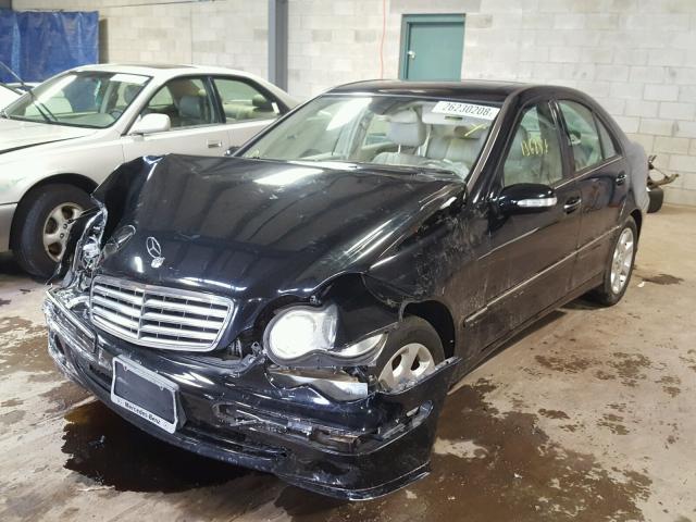 WDBRF92H16F753019 - 2006 MERCEDES-BENZ C GENERATI BLACK photo 2