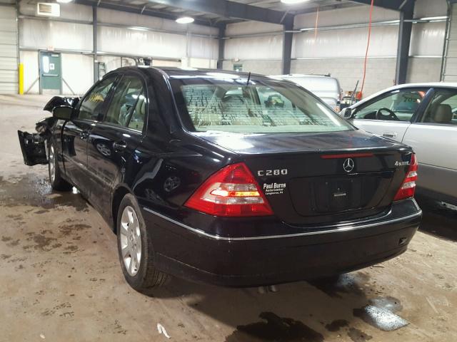 WDBRF92H16F753019 - 2006 MERCEDES-BENZ C GENERATI BLACK photo 3