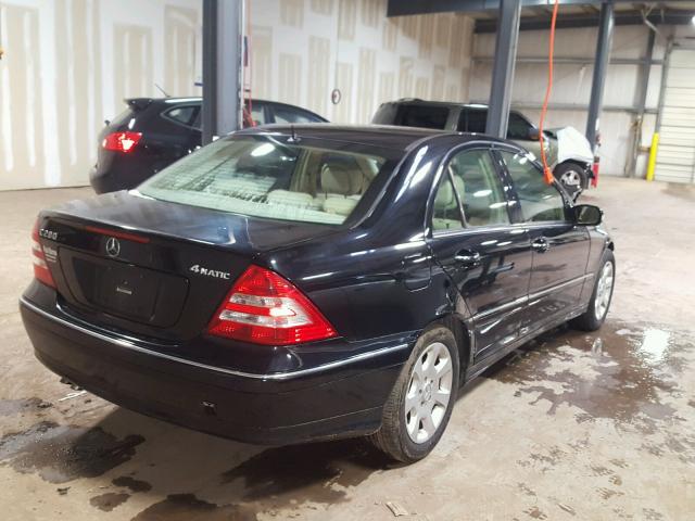 WDBRF92H16F753019 - 2006 MERCEDES-BENZ C GENERATI BLACK photo 4