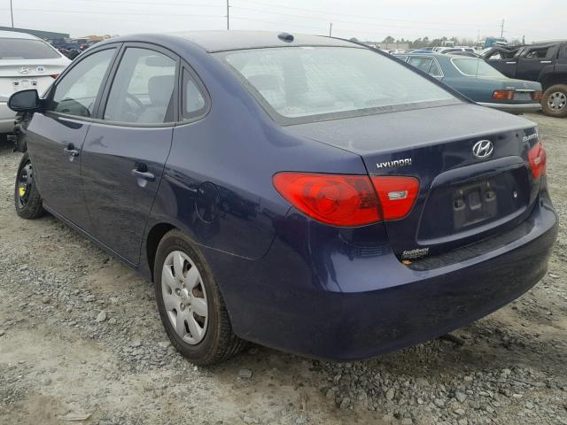 KMHDU46D97U228617 - 2007 HYUNDAI ELANTRA GL BLUE photo 3