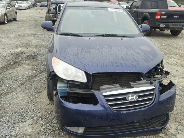 KMHDU46D97U228617 - 2007 HYUNDAI ELANTRA GL BLUE photo 9