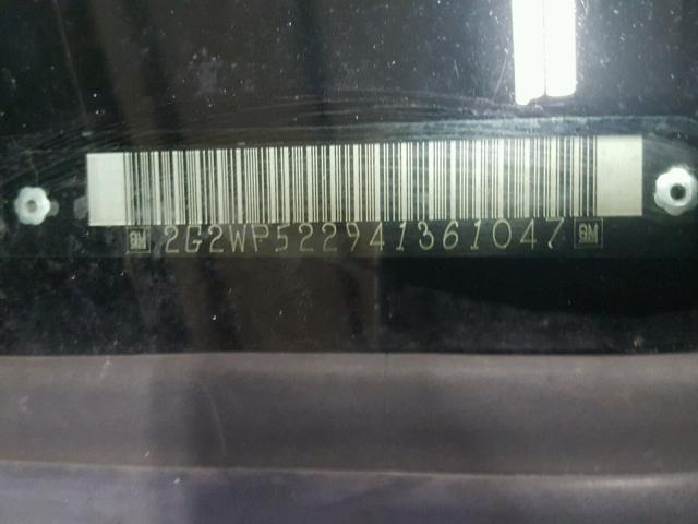 2G2WP522941361047 - 2004 PONTIAC GRAND PRIX Qara foto 10