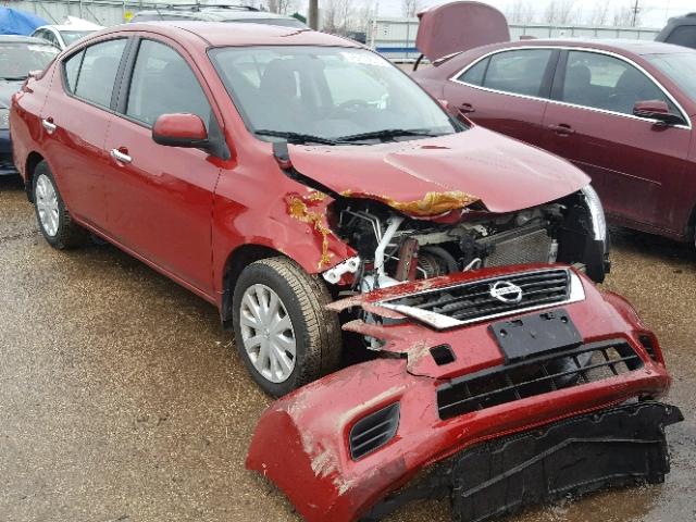 3N1CN7AP2DL877426 - 2013 NISSAN VERSA S RED photo 1