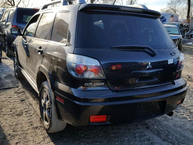 JA4LZ41FX6U022001 - 2006 MITSUBISHI OUTLANDER BLACK photo 3