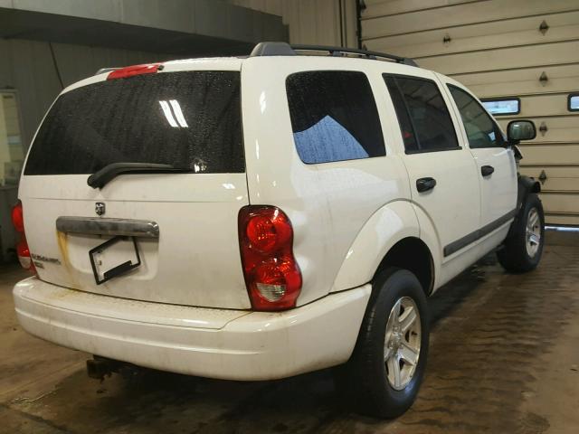 1D4HB48N66F108491 - 2006 DODGE DURANGO SL WHITE photo 4