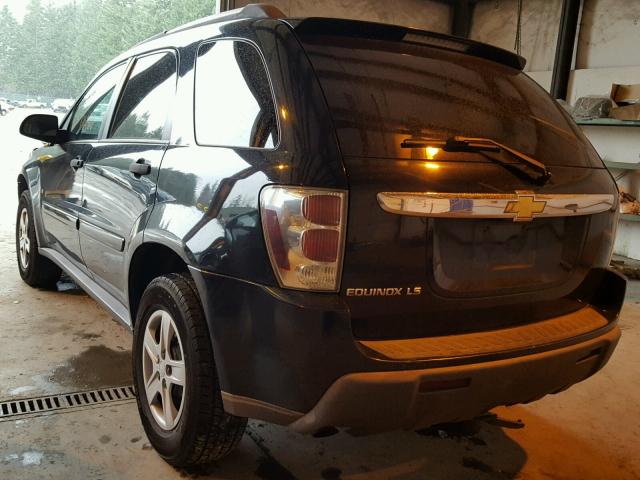 2CNDL13F366079660 - 2006 CHEVROLET EQUINOX LS BLACK photo 3