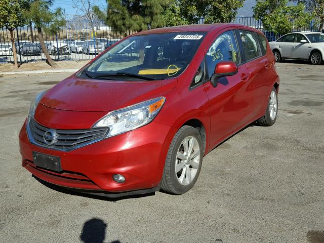 3N1CE2CP0EL351989 - 2014 NISSAN VERSA NOTE RED photo 2