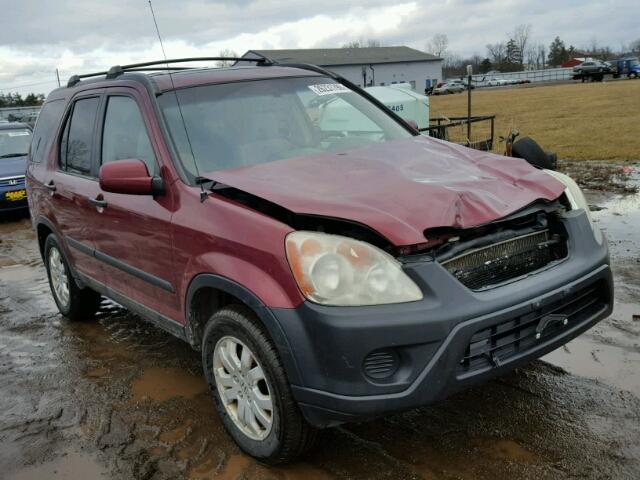 SHSRD78865U333559 - 2005 HONDA CR-V EX MAROON photo 1