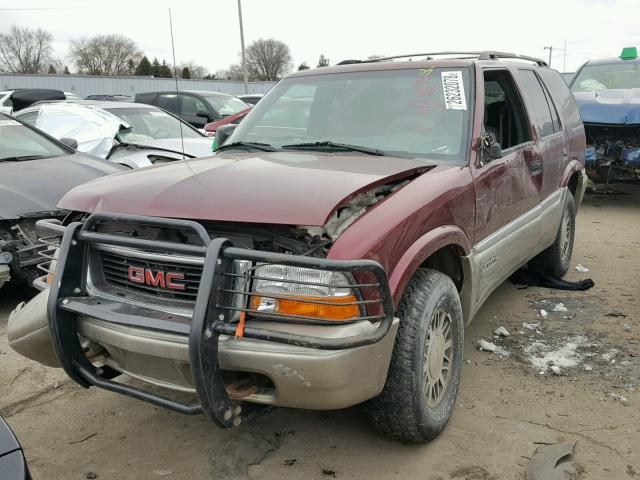 1GKDT13W0Y2142836 - 2000 GMC JIMMY / EN BURGUNDY photo 2