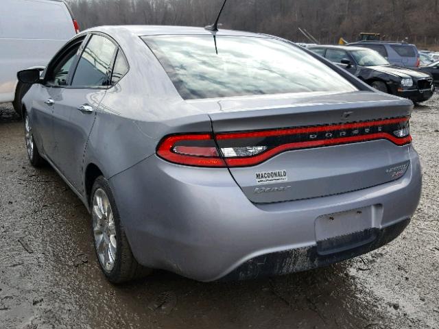 1C3CDFCB1ED705492 - 2014 DODGE DART LIMIT GRAY photo 3