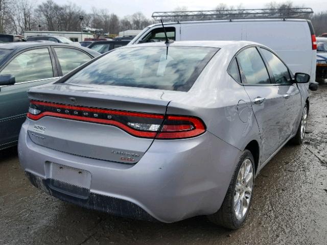 1C3CDFCB1ED705492 - 2014 DODGE DART LIMIT GRAY photo 4