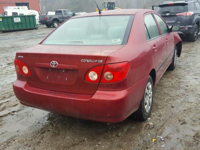 1NXBR32E57Z931150 - 2007 TOYOTA COROLLA CE RED photo 4