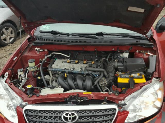 1NXBR32E57Z931150 - 2007 TOYOTA COROLLA CE RED photo 7