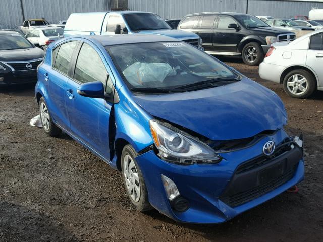 JTDKDTB30F1585414 - 2015 TOYOTA PRIUS C BLUE photo 1