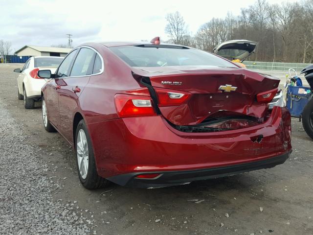 1G1ZD5ST7JF136861 - 2018 CHEVROLET MALIBU LT RED photo 3