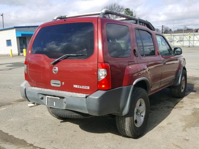 5N1ED28T54C618256 - 2004 NISSAN XTERRA XE RED photo 4