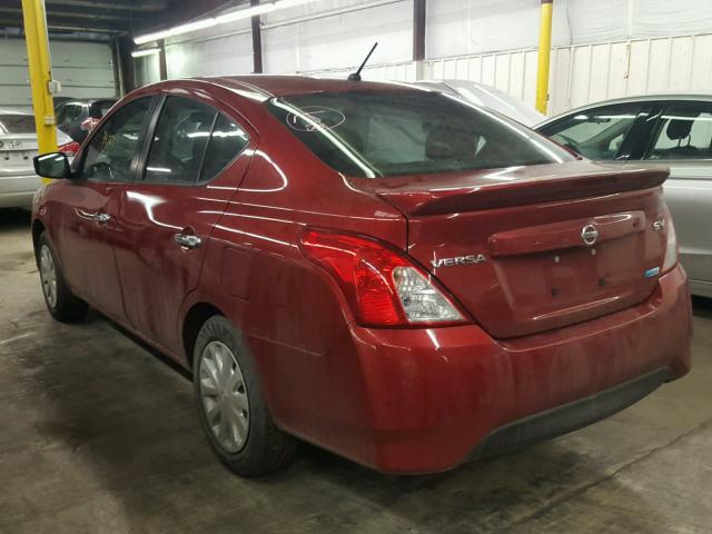 3N1CN7AP9GL898813 - 2016 NISSAN VERSA S RED photo 3