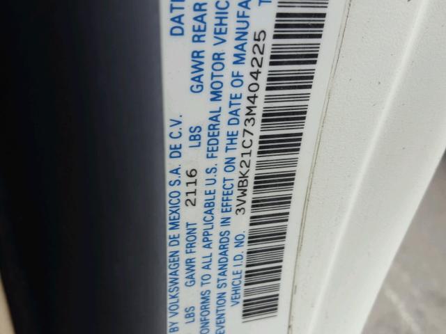 3VWBK21C73M404225 - 2003 VOLKSWAGEN NEW BEETLE 白色 照片 10