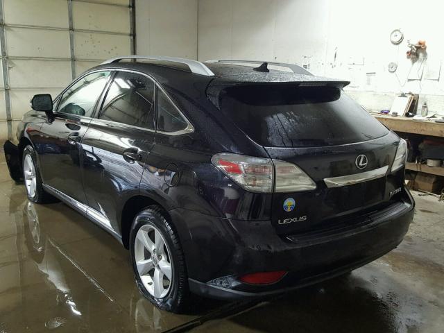 2T2BK1BA8AC056625 - 2010 LEXUS RX 350 BLACK photo 3