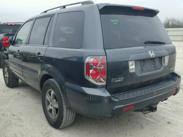 2HKYF18596H545164 - 2006 HONDA PILOT EX GRAY photo 3