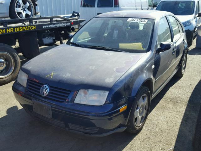 3VWSK69M42M101230 - 2002 VOLKSWAGEN JETTA GLS BLUE photo 2