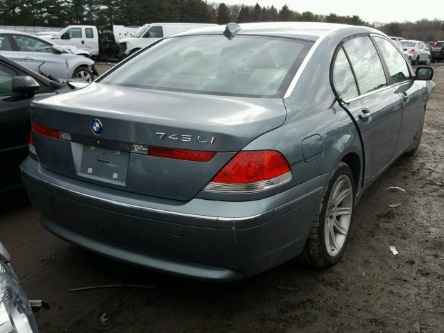 WBAGN63493DR16526 - 2003 BMW 745 LI TEAL photo 4