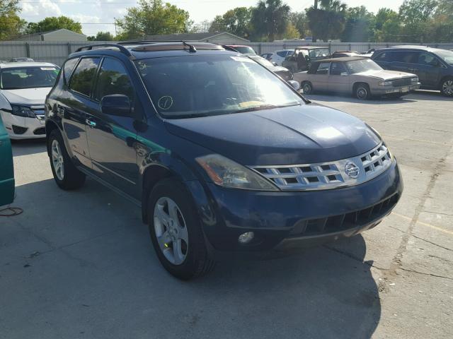 JN8AZ08T65W328363 - 2005 NISSAN MURANO SL BLUE photo 1