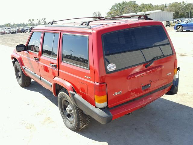 1J4FF48S9YL212258 - 2000 JEEP CHEROKEE S RED photo 3