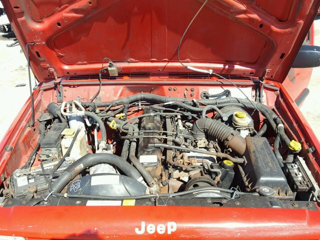 1J4FF48S9YL212258 - 2000 JEEP CHEROKEE S RED photo 7