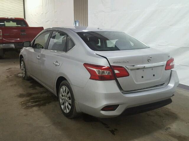 3N1AB7APXHY240664 - 2017 NISSAN SENTRA S SILVER photo 3