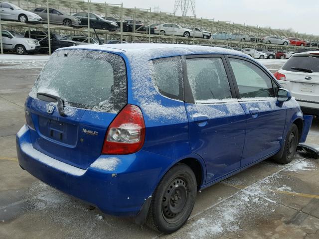 JHMGD38428S019174 - 2008 HONDA FIT BLUE photo 4