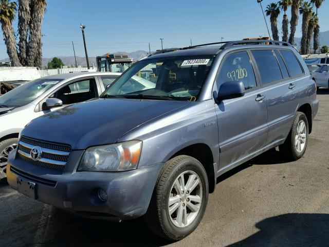 JTEEW21A160007163 - 2006 TOYOTA HIGHLANDER BLUE photo 2