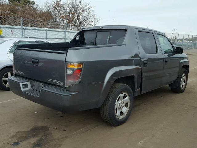 2HJYK16268H534084 - 2008 HONDA RIDGELINE GRAY photo 4