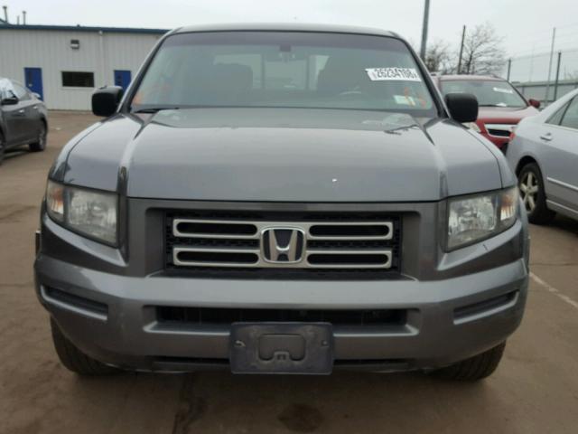 2HJYK16268H534084 - 2008 HONDA RIDGELINE GRAY photo 9