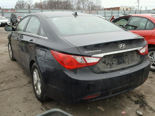 5NPEB4AC9DH781660 - 2013 HYUNDAI SONATA GLS BLACK photo 3