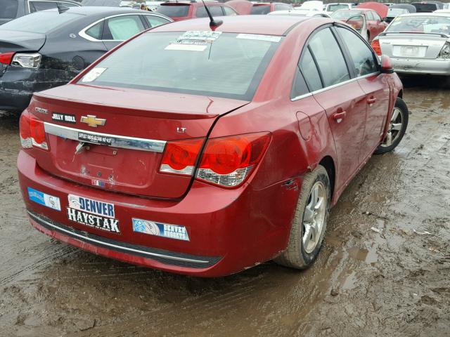 1G1PF5S91B7201673 - 2011 CHEVROLET CRUZE LT MAROON photo 4