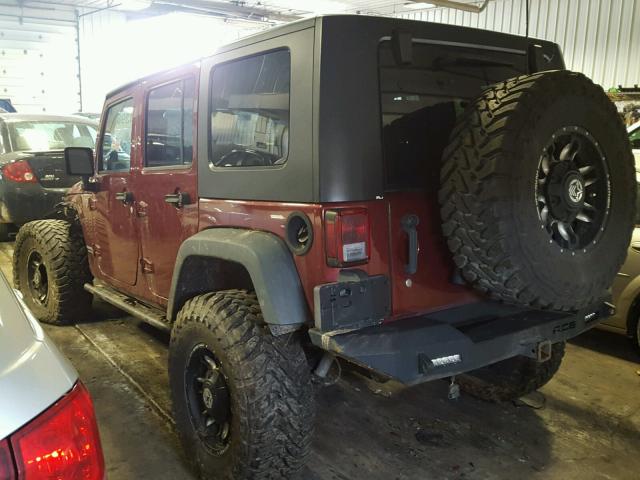 1J8GA69119L706733 - 2009 JEEP WRANGLER U RED photo 3