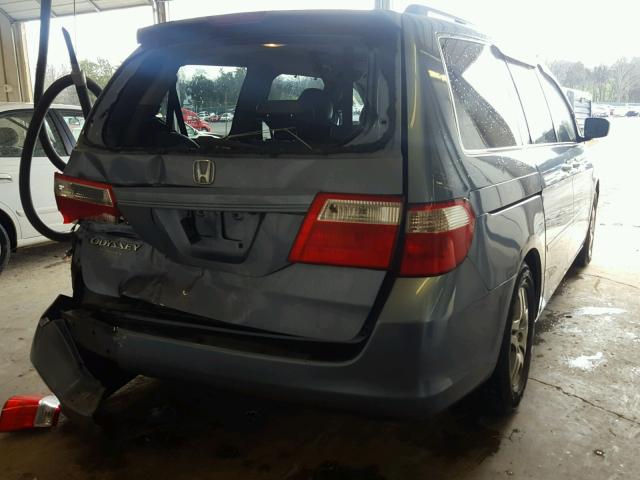 5FNRL38787B026777 - 2007 HONDA ODYSSEY EX BLUE photo 4